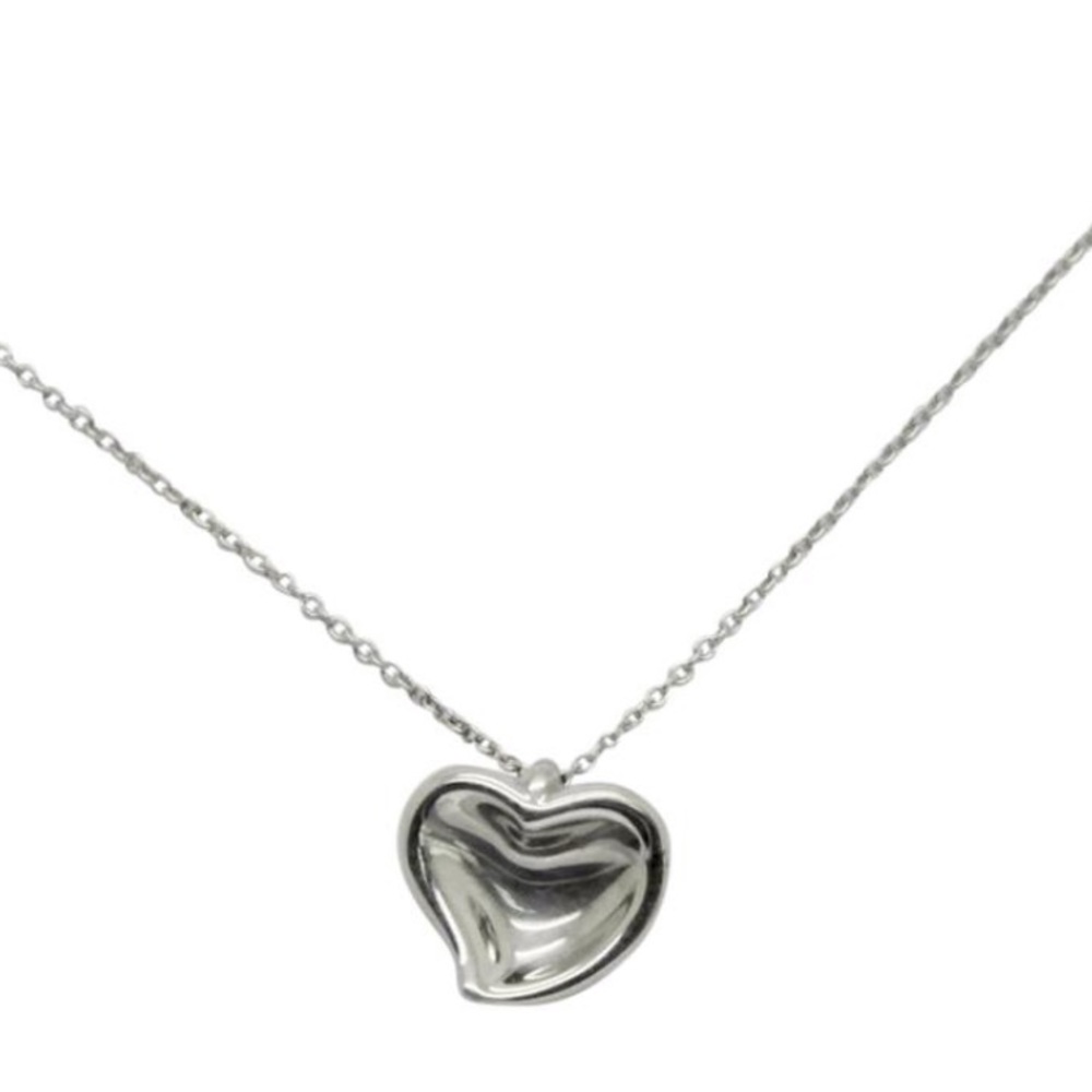 Tiffany & Co. silver carved heart necklace